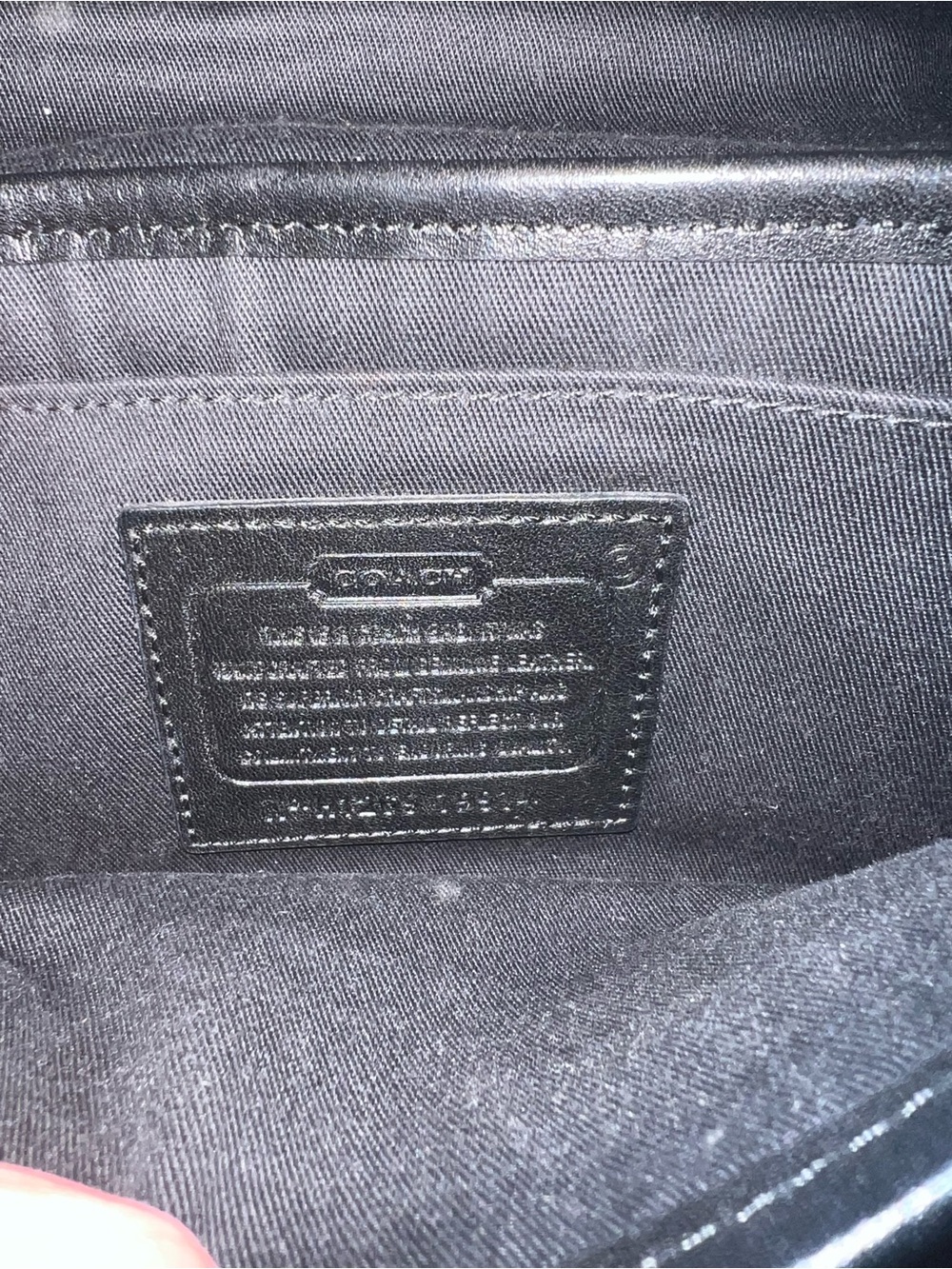 Coach Black Leather Crossbody with Tassel Charm - Picture 5 of 6